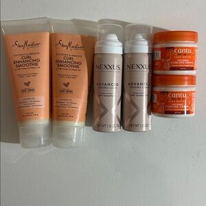 SheaMoisture Curl Smoothie, Cantu curling cream, Nexxus Dry Shampoo Set